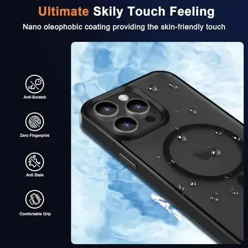 MOCCA Strong Magnetic for iPhone 12 Pro Max Case,[Compatible with Magsafe][Glass Screen Protector+Camera Lens Protector] Slim Thin Shockproof Cover Phone Case for iPhone 12 Pro Max 6.7