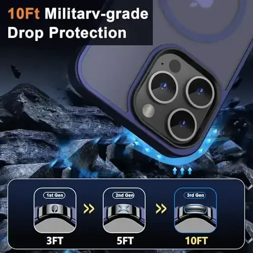 MOCCA Strong Magnetic for iPhone 12 Pro Max Case,[Compatible with Magsafe][Glass Screen Protector+Camera Lens Protector] Slim Thin Shockproof Cover Phone Case for iPhone 12 Pro Max 6.7