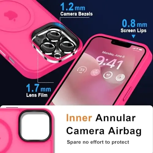 MOCCA Strong Magnetic for iPhone 12 Pro Max Case,[Compatible with Magsafe][Glass Screen Protector+Camera Lens Protector] Slim Thin Shockproof Cover Phone Case for iPhone 12 Pro Max 6.7