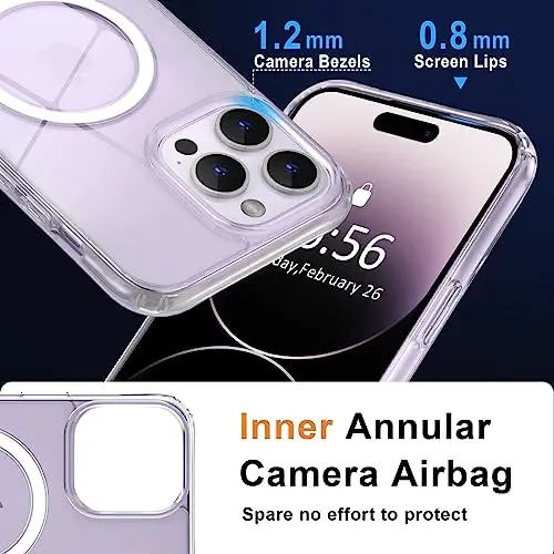 MOCCA Strong Magnetic for iPhone 14 Pro Max Case [Compatible with Magsafe] [10FT Military Grade Protective] Slim Shockproof Case for iPhone 14 Pro Max 6.7