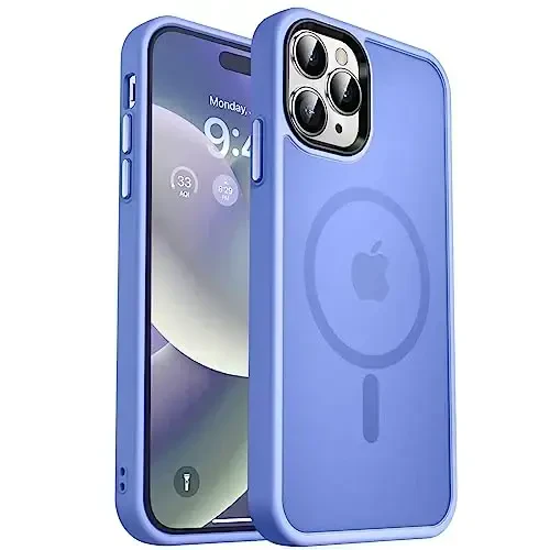 MOCCA Strong Magnetic for iPhone 14 Pro Max Case [Compatible with Magsafe] [10FT Military Grade Protective] Translucent Matte Slim Shockproof Case for iPhone 14 Pro Max 6.7