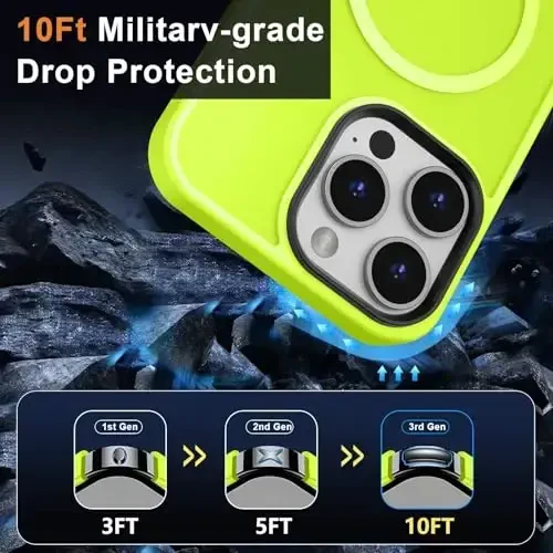 MOCCA Strong Magnetic for iPhone 14 Pro Max Case [Compatible with Magsafe] [10FT Military Grade Protective] Translucent Matte Slim Shockproof Case for iPhone 14 Pro Max 6.7