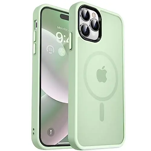 MOCCA Strong Magnetic for iPhone 14 Pro Max Case [Compatible with Magsafe] [10FT Military Grade Protective] Translucent Matte Slim Shockproof Case for iPhone 14 Pro Max 6.7