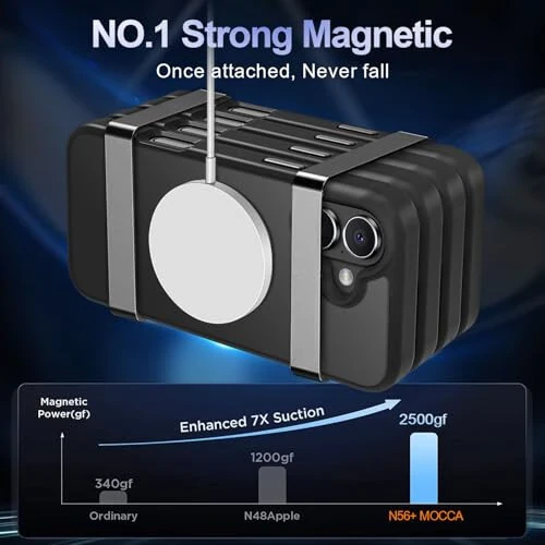 MOCCA Strong Magnetic for iPhone 16 Case, [Compatible with Magsafe][16FT Mil-Grade Drop Protection] Slim Thin Translucent Matte Protective Cover Case for iPhone 16 Phone Case 6.1