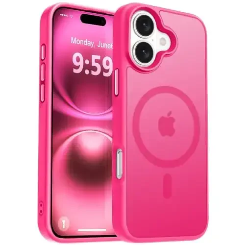 MOCCA Strong Magnetic for iPhone 16 Case, [Compatible with Magsafe][16FT Mil-Grade Drop Protection] Slim Thin Translucent Matte Protective Cover Case for iPhone 16 Phone Case 6.1