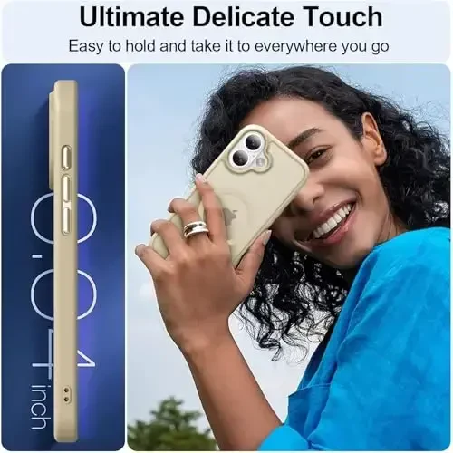 MOCCA Strong Magnetic for iPhone 16 Case, [Compatible with Magsafe][16FT Mil-Grade Drop Protection] Slim Thin Translucent Matte Protective Cover Case for iPhone 16 Phone Case 6.1