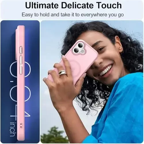 MOCCA Strong Magnetic for iPhone 16 Case, [Compatible with Magsafe][16FT Mil-Grade Drop Protection] Slim Thin Translucent Matte Protective Cover Case for iPhone 16 Phone Case 6.1