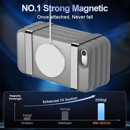 MOCCA Strong Magnetic for iPhone SE Case 2022/iPhone SE 2020 Case/iPhone 7 Case/iPhone 8 Case [Magsafe bilan mos] Yupqa Shaffof Matt Himoya Qopqog'i Telefon G'ilofi 4.7'', Titanium Gray - 3
