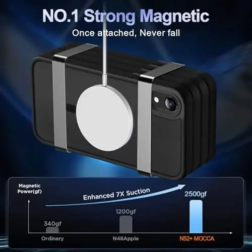 MOCCA Strong Magnetic for iPhone XR Phone Case, [Compatible with Magsafe][Mil-Grade Drop Protection] Slim Thin Translucent Matte Protective Cover Case for iPhone XR Case 6.1'', Black - 3