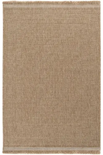 Mocha 668 Beige Rug Carpet Living Room Kitchen Hallway Runner Jute Wicker Look Woven Machine Carpet-Beige - 3