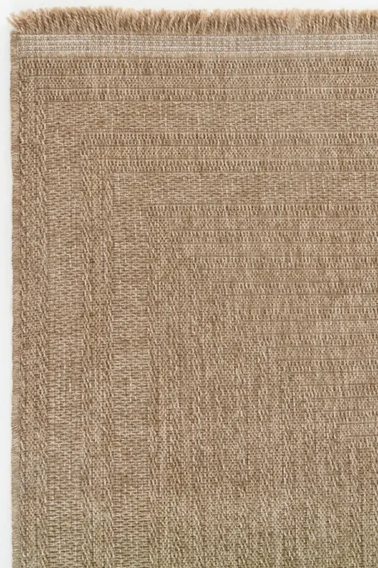 Mocha 668 Beige Rug Carpet Living Room Kitchen Hallway Runner Jute Wicker Look Woven Machine Carpet-Beige - 6
