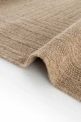 Mocha 668 Beige Rug Carpet Living Room Kitchen Hallway Runner Jute Wicker Look Woven Machine Carpet-Beige - 8