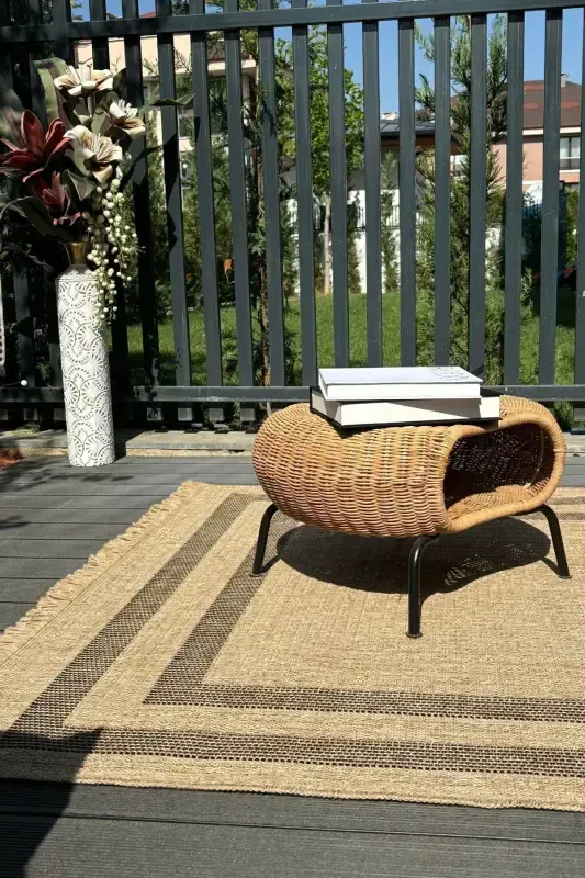 Mocha 668 Black Carpet Rug Living Room Kitchen Hallway Cut Runner Jute Woven Machine-Made Carpet - Black 2 - 1