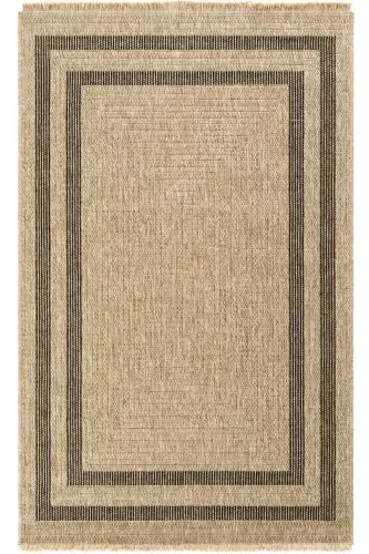 Mocha 668 Black Carpet Rug Living Room Kitchen Hallway Cut Runner Jute Woven Machine-Made Carpet - Black 2 - COOL HALI (1)