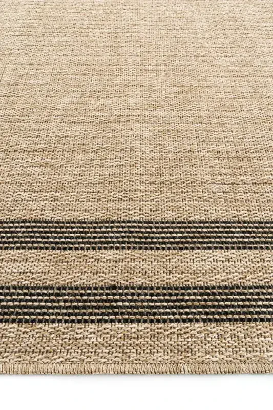 Mocha 668 Black Carpet Rug Living Room Kitchen Hallway Cut Runner Jute Woven Machine-Made Carpet - Black 2 - 7