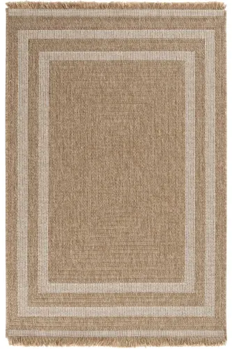 Mocha 668 White Rug Kilim Living Room Kitchen Hallway Runner Jute Woven Machine-Made Carpet-White - 5