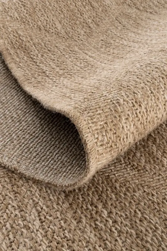 Mocha 669 Beige Carpet Rug Living Room Kitchen Hallway Cut Runner Jute Wicker Look Woven Machine Carpet-Beige 3 - 2
