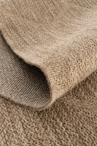 Mocha 669 Beige Carpet Rug Living Room Kitchen Hallway Cut Runner Jute Wicker Look Woven Machine Carpet-Beige 3 