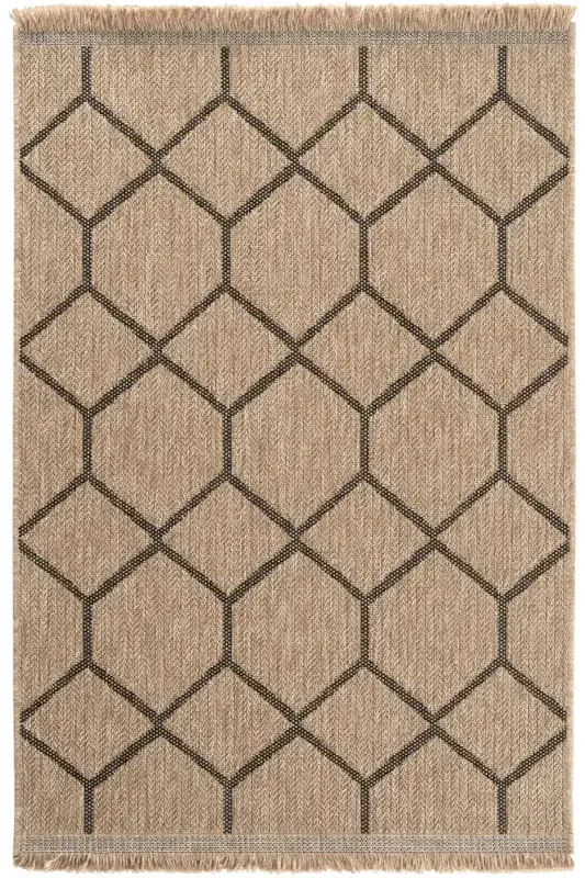 Mocha 669 Black Carpet Kilim Living Room Kitchen Hallway Cut Runner Jute Woven Machine-Made Carpet-Black 1 - COOL HALI