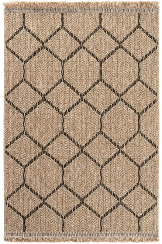 Mocha 669 Black Carpet Kilim Living Room Kitchen Hallway Cut Runner Jute Woven Machine-Made Carpet-Black 1 - COOL HALI