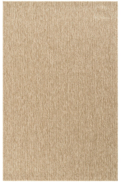 Mocha 670 Beige Carpet Rug Living Room Kitchen Corridor Runner Jute Wicker Look Woven Machine Carpet - 1