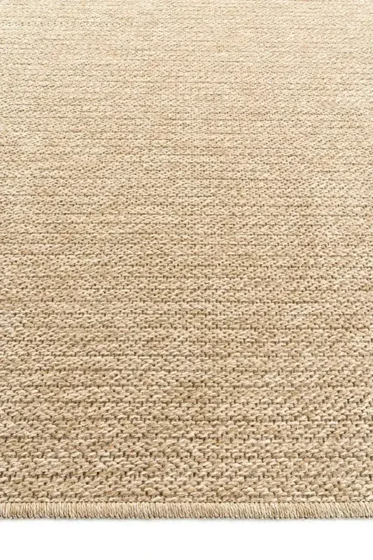 Mocha 670 Beige Carpet Rug Living Room Kitchen Corridor Runner Jute Wicker Look Woven Machine Carpet - 6