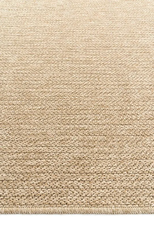 Mocha 670 Beige Carpet Rug Living Room Kitchen Hallway Cut Runner Jute Wicker Look Woven Machine Carpet-Beige 4 - 1