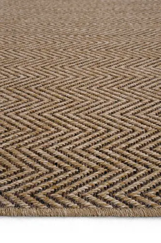 Mocha 671 Kahverengi Halı Kilim Hasır Görünümlü Bohem Kesme İnce Leke Tutmayan Salon Mutfak Halısı-Kahverengi 2 - 6