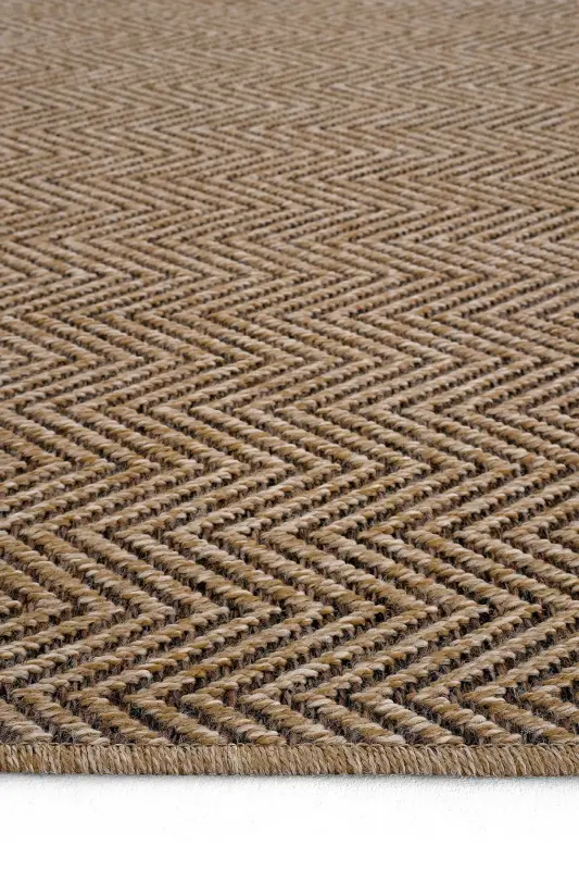 Mocha 671 Kahverengi Halı Kilim Hasır Görünümlü Bohem Kesme İnce Leke Tutmayan Salon Mutfak Halısı-Kahverengi 2 - 6