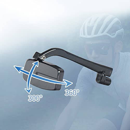 Mochalight Bicycle Cycling Glasses Rearview Mirror, Multi-angle Adjustable Mini Helmet Reflector, Riding Accessories - 6
