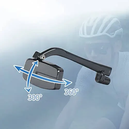 Mochalight Bicycle Cycling Glasses Rearview Mirror,Multi-angle Adjustable Mini Helmet Reflector,Riding Accessories - 6