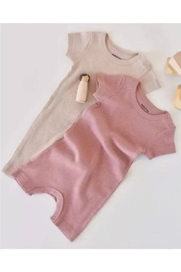 Modal 2 Piece Short Baby Romper - Csym11407 - 2