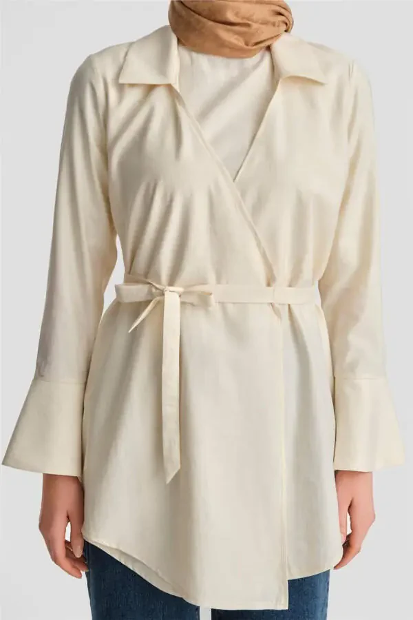 Modal mato kruvaze ko'rinishidagi tunika 24k4313 Oydintosh - 4