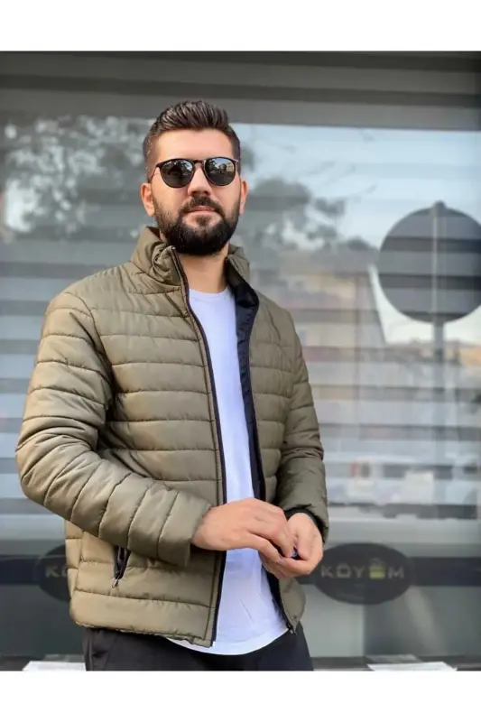 MODATREND Erkek Şişme Astarlı Mont Ceket - HAKİ. - 1