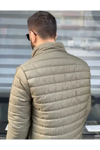 MODATREND Men's Puffer Lined Coat Jacket - KHAKI. - 6
