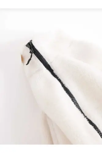 MODATREND PREMİUM KALİTE OVRSİZE UNİSEX CEKET PELUŞ - Beyaz - GENEL MARKALAR (1)