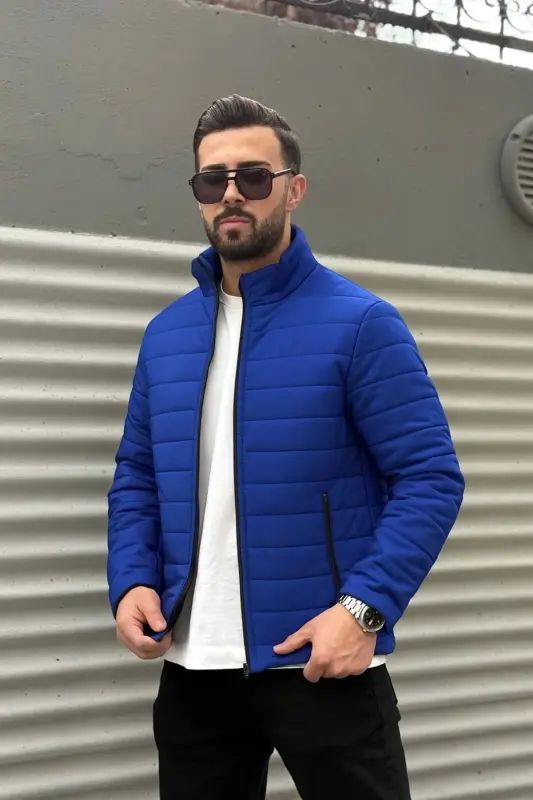 MODATREND PREMİUM KALİTE OVRSİZE UNİSEX CEKET PELUŞ - MaviAVA - ONURMEN