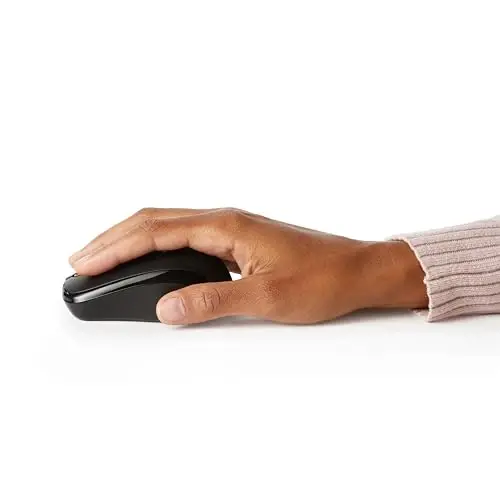 Amazon Basics 2.4 Ghz Wireless Optical Computer Mouse with USB Nano Receiver, Black - AMAZON BASICS (1)