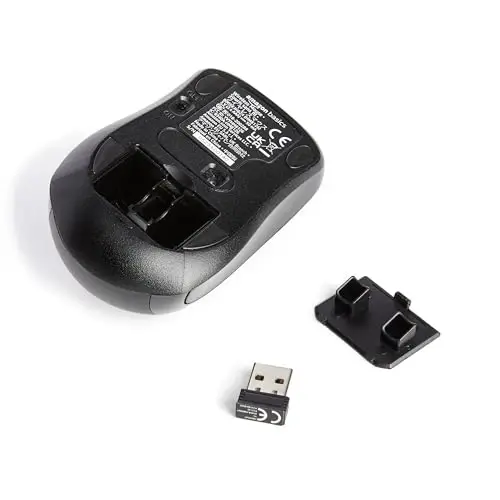 Modazone Basics 2.4 Ghz Simsiz Optik Kompyuter Sichqoni, USB Nano Qabul Qiluvchi bilan, Qora - 3