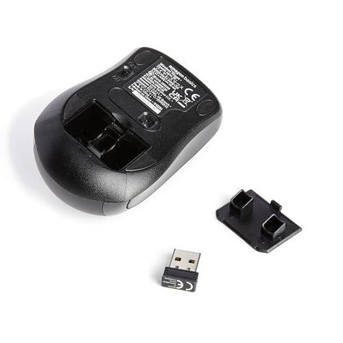 Modazone Basics 2.4 Ghz Wireless Optical Computer Mouse with USB Nano Receiver, Black - 4