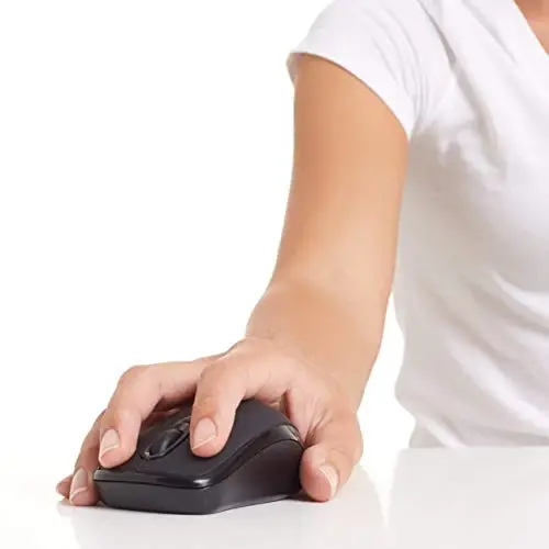 Modazone Basics 2.4 Ghz Wireless Optical Computer Mouse with USB Nano Receiver, Black - 4