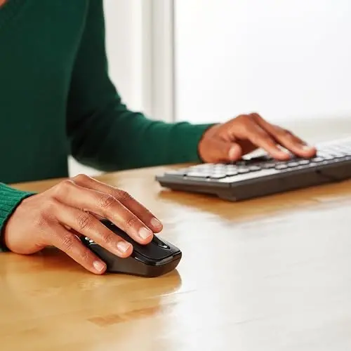 Modazone Basics 2.4 Ghz Wireless Optical Computer Mouse with USB Nano Receiver, Black - AMAZON BASICS