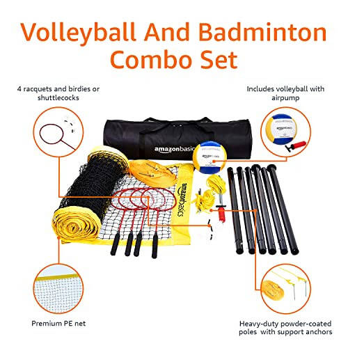 Modazone Basics Outdoor Volleyball and Badminton Combo Set - 4