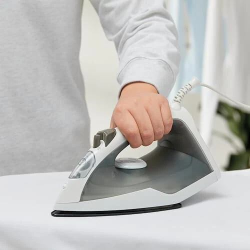 Modazone Basics Teflon Soleplate Steam Iron, 1200-Watt, Gray, 1.31ft - 7
