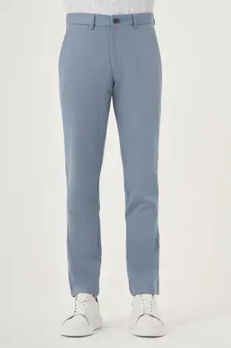 Modazone Erkak A. KO'K yozgi paxta yon cho'ntak Slim Fit Chino shim 