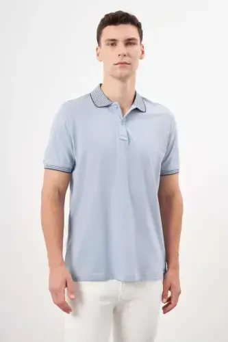 Modazone Erkak A. MAVİ Trend Polo Yoqa Dynamic Fit T-Shirt - MORVEN (1)
