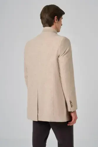 Modazone Erkak Bej Junli Dynamic Fit Hokim Yoqa Kaban - 5