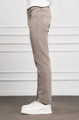 Modazone Erkak Bej Mavsumiy Paxta 5 Cho'ntak Dynamic Fit Jean Shim - 1