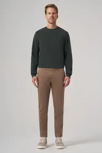 Modazone Erkak Bej Paxta Trend Slim Fit Chino Shim - 3