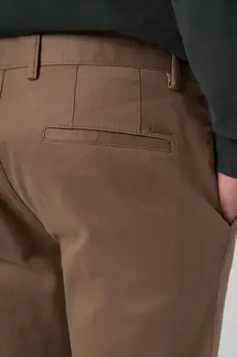 Modazone Erkak Bej Paxta Trend Slim Fit Chino Shim - 4